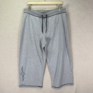 Harley Davidson‎ Cropped Sweatpants Size XL Drawstring Gray Y2K